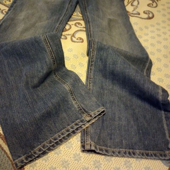 J Crew mid rise boot cut jeans with flap button back pockets - Picture 5 of 11